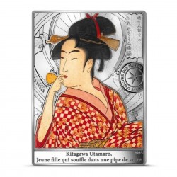 Young Woman Blowing A Glass Pipe 2023 Silver Coin