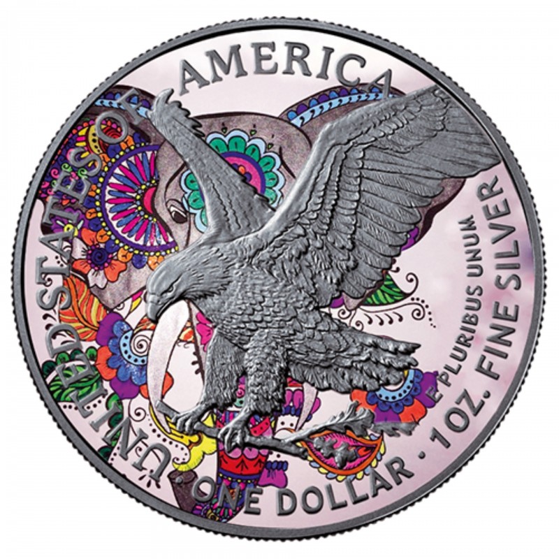 1 Oz Elephant American Eagle Silver Coin