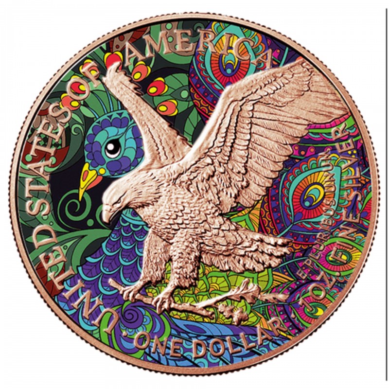 1 Oz Peacock American Eagle Silver Coin