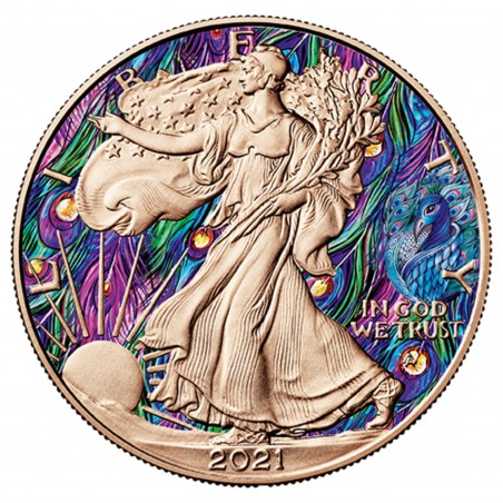 1 Oz Peacock American Eagle Silbermünze