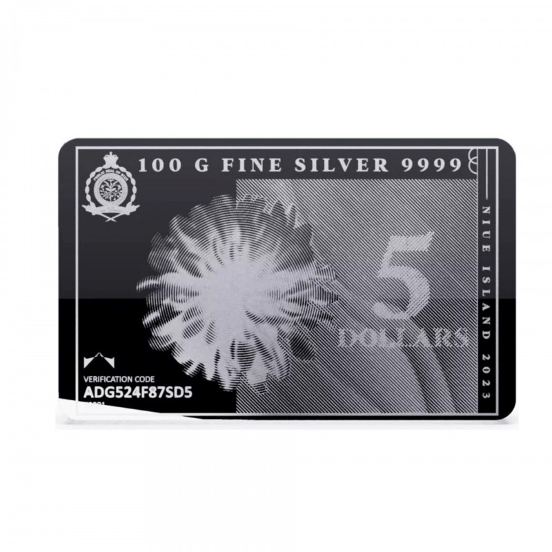 100 Grams Silver Note 2023 Coin Bar