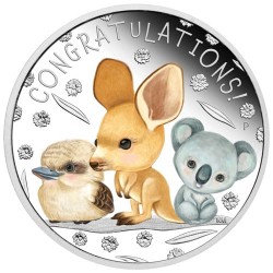 1/2 Oz Silber Newborn Baby Proof Coloured Coin 2023