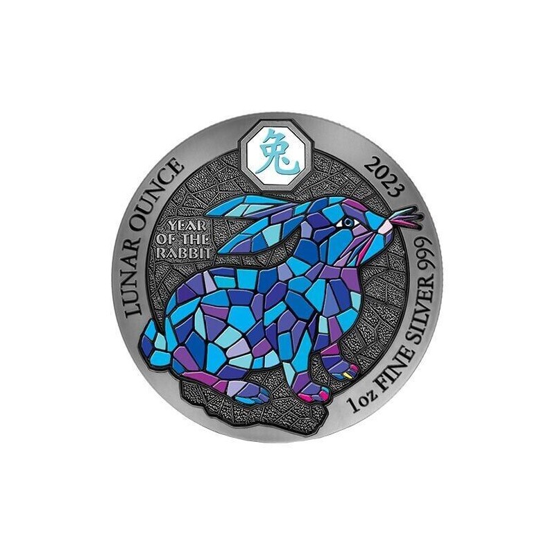 1 Oz Azure Water Rabbit Silver Coin 2023