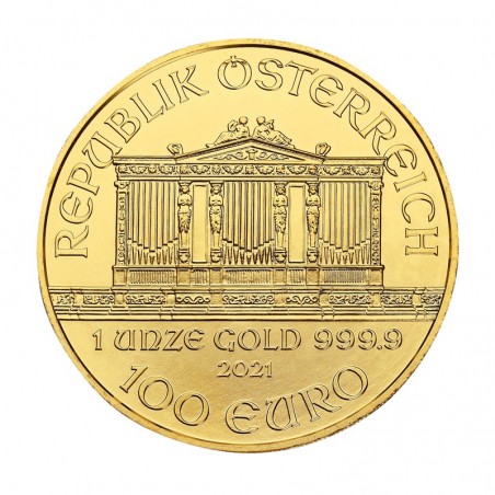 1 Oz 2021 Vienna Philharmonic Gold Coin