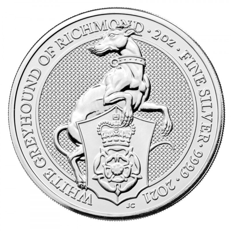 2 Oz 2021 White Greyhound Silver Coin