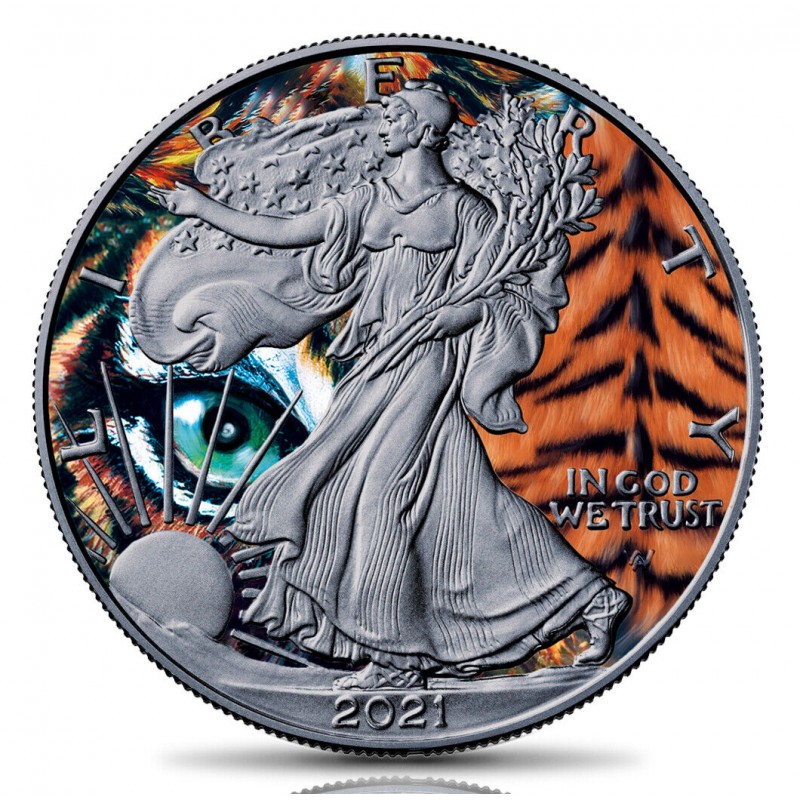 1 Oz Tiger American Eagle Silbermünze