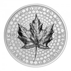 5 Oz Ultra High Relief Maple Leaf – $50 Pure Silver Coin 2023