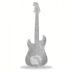 1 Oz Fender Stratocaster Guitar Silbermünze 2023