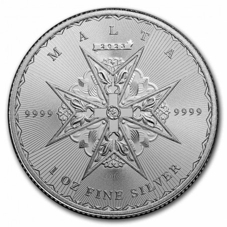Tube 25 x 1 Oz Maltese Cross 2023 Silver Coin