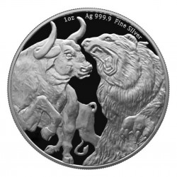 1 Oz Bull & Bear Silver Coin 2023