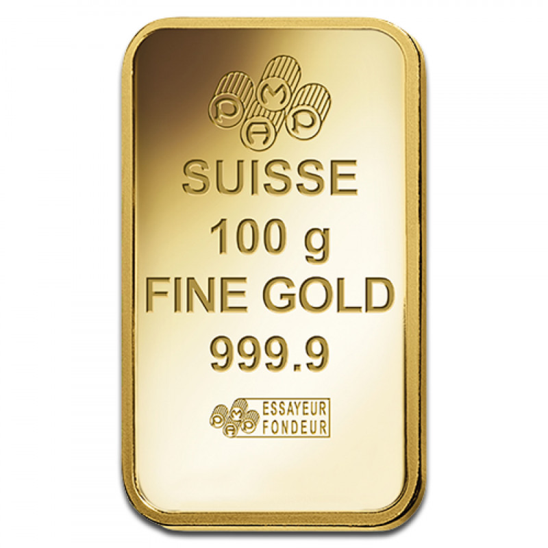100 Grams PAMP Fortuna Gold Bar Europa Bullion