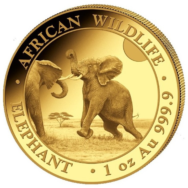 1 oz Somalia Elephant Gold Coin 2024