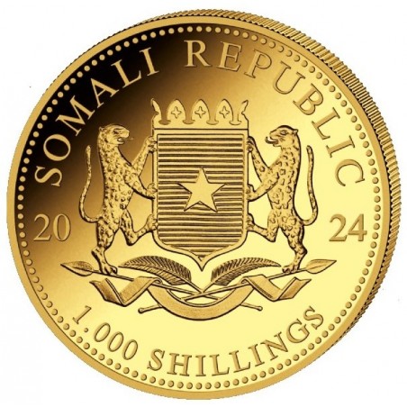 1 oz Somalia Elephant Gold Coin 2024