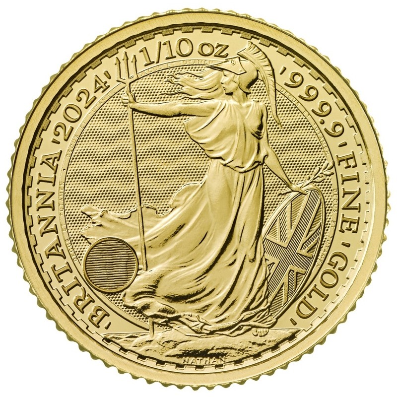 1/10 oz Britannia Charles III Gold Coin 2024