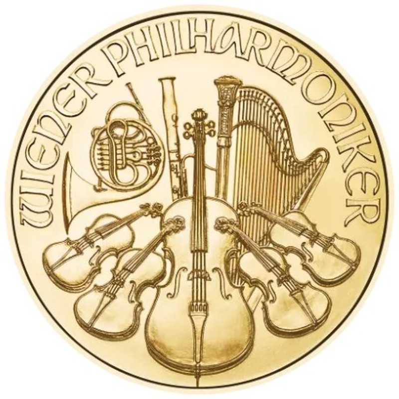 1/10 Oz Vienna Philharmonic 2024 Gold Coin