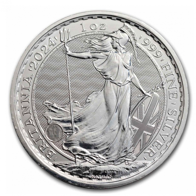 1 Oz KING CHARLES Britannia 2024 Fine Silver Coin