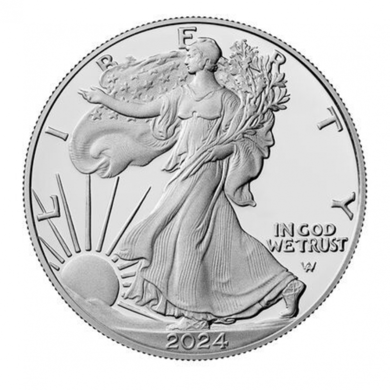 1 Oz American Eagle New Motive Silver Coin 2024