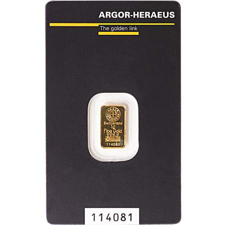 1 gr Argor Heraeus Kinebar Gold