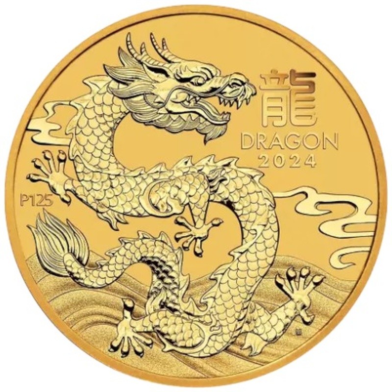 1/2 oz Lunar III Dragon Gold Coin 2024