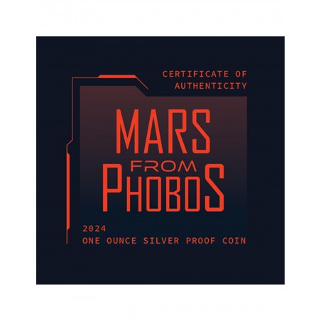 1 Oz Mars From Phobos Silver Proof Coin 2024