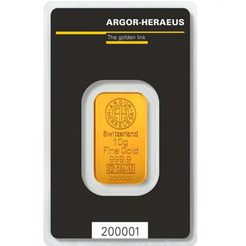 10 Grams Argor-Heraeus Gold Bar