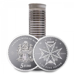 Tube 25 x 1 Oz Maltese Cross 2024 Silver Coin