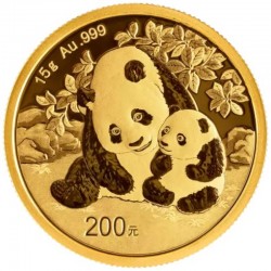 15 Grams Chinese Panda 2024 Gold Coin