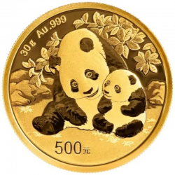 30 Grams Chinese Panda 2024 Gold Coin