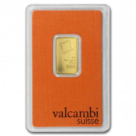 5 Grams Valcambi Gold Bar