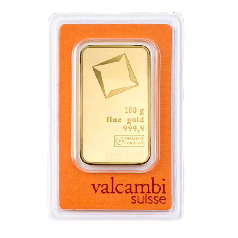 100 Grams Valcambi Gold Bar